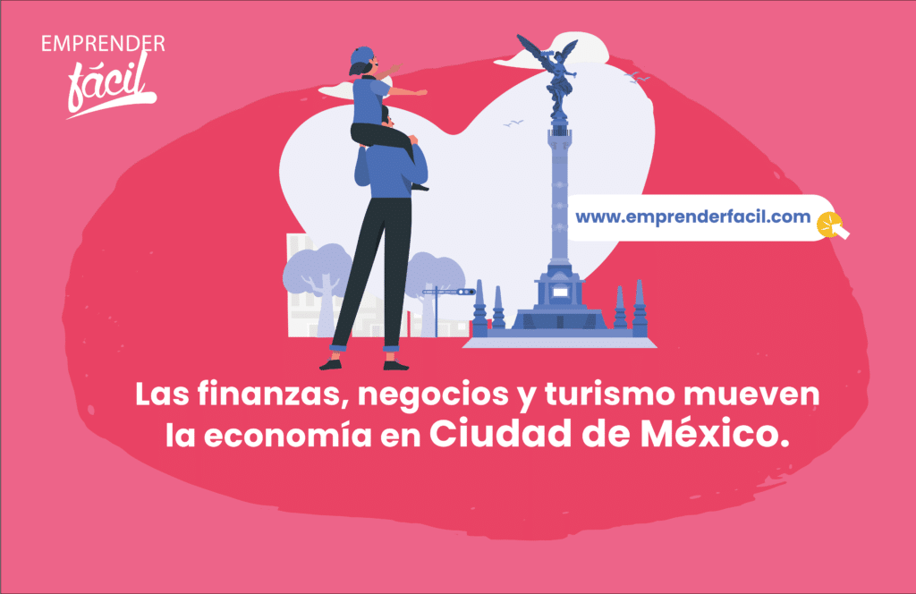 Finanzas, negocios y turismo mueven la economía en Ciudad de México.