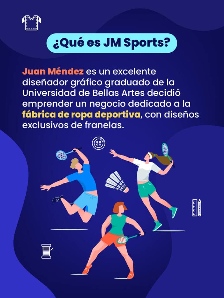 objetivos SMART en una fábrica de ropa JM Sports Infografía