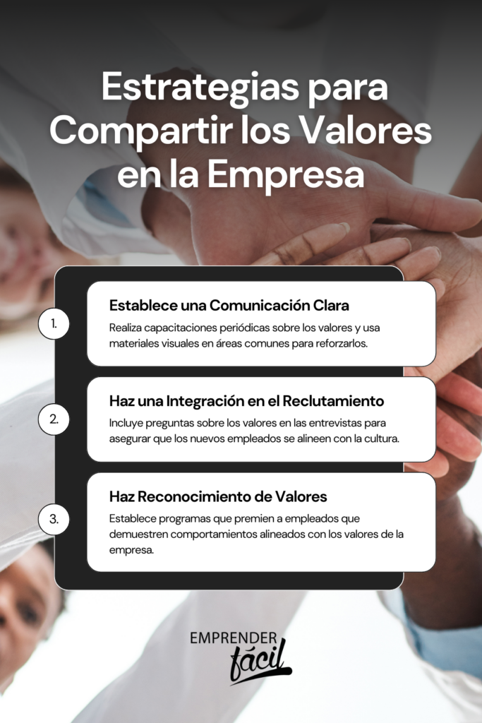 Claves para compartir los Valores de la Empresa