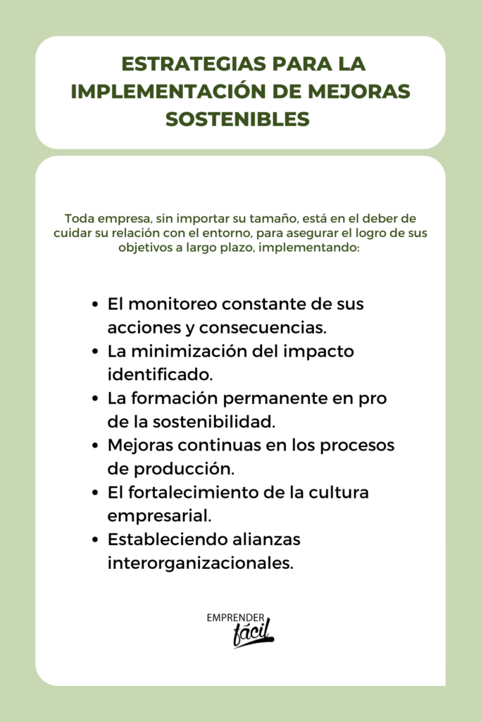 implementación de mejoras sostenibles